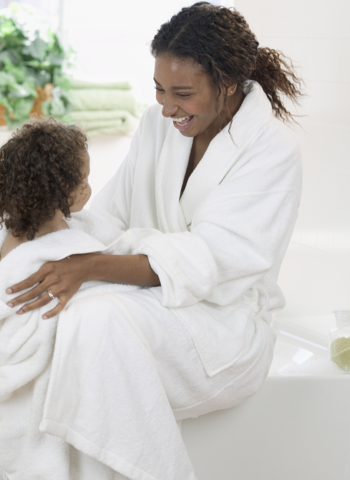 Mother Drying Daughter With Towel Addiction Angels Of America